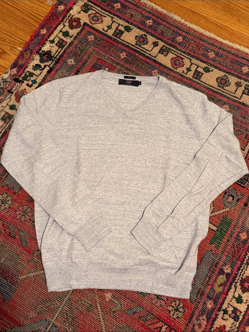 J Crew Light Blue V-Neck Men's Sweater